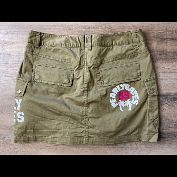 Pearly Gates Golf Green Khaki Cargo Skirt Size Small - Picture 2 of 6